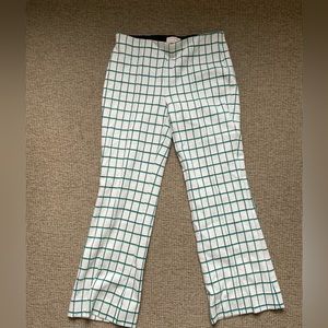 Anthropologie pants (green and dark blue checkered lines)